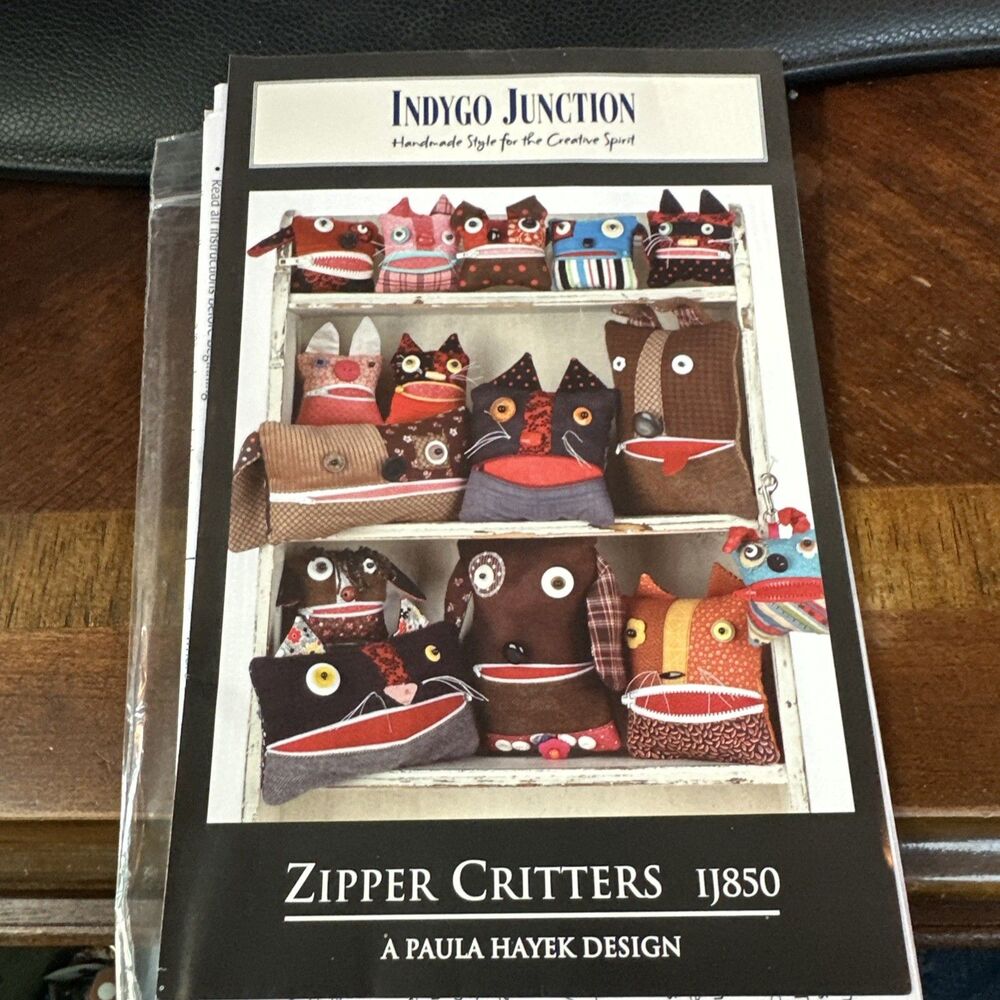 2009 Zipper Critters Indygo Junction Pattern By Paula Hayek